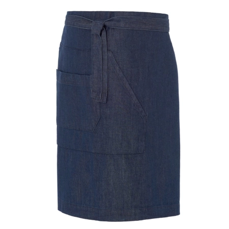 Zapaska długość 50cm jeans – zapaska kelnerska – odzież gastronomiczna - inne ujęcie